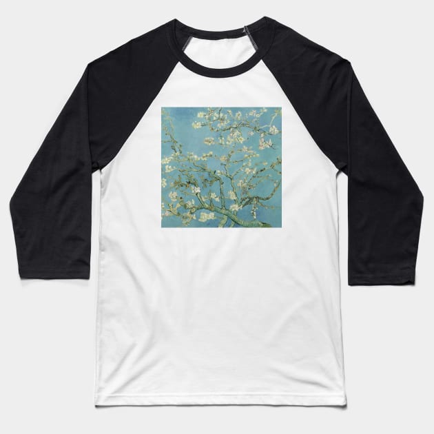 Vincent Van Gogh- Almond Blossoms Baseball T-Shirt by SybaDesign